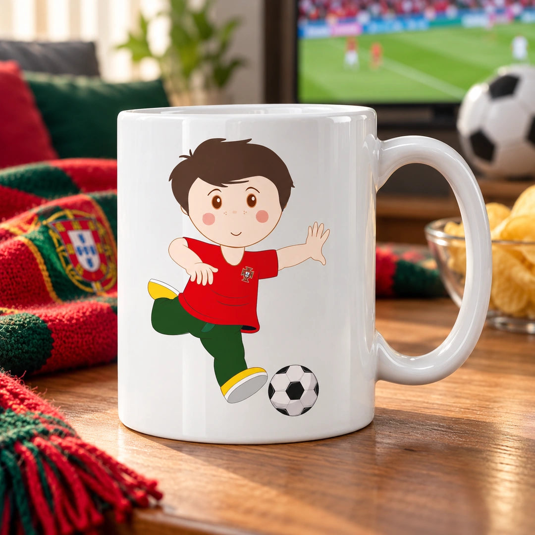 Caneca de Cerâmica Adepto da Seleção em ambiente lifestyle | Cucawik