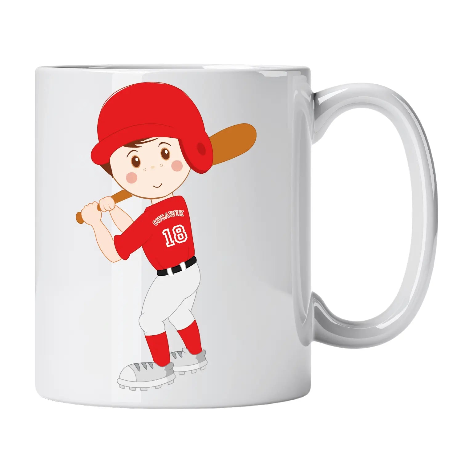 Caneca de Cerâmica Jogador de Beisebol | Cucawik