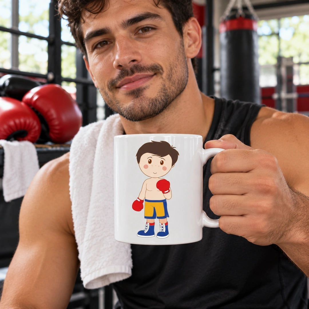 Caneca de Cerâmica Boxe em utilização | Cucawik