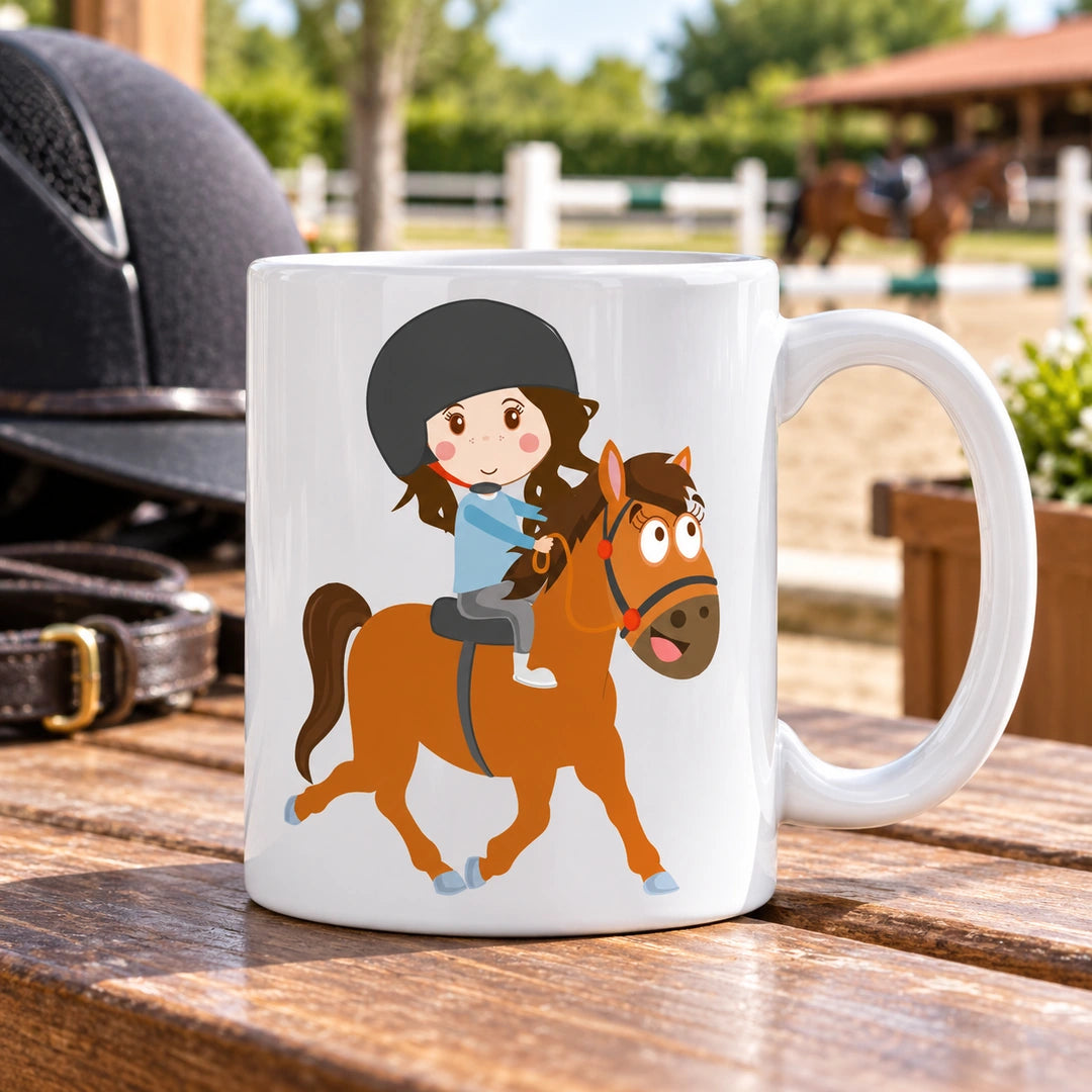 Caneca de Cerâmica Cavaleira em ambiente lifestyle | Cucawik