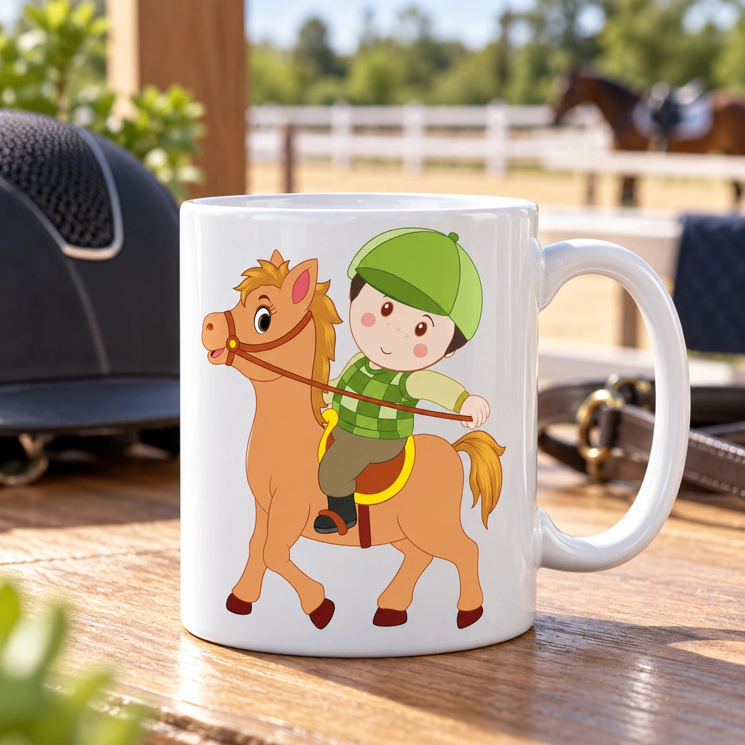 Caneca de Cerâmica Cavaleiro em ambiente lifestyle | Cucawik