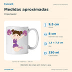 Caneca de Cerâmica Cheerleader — Medidas aproximadas | Cucawik