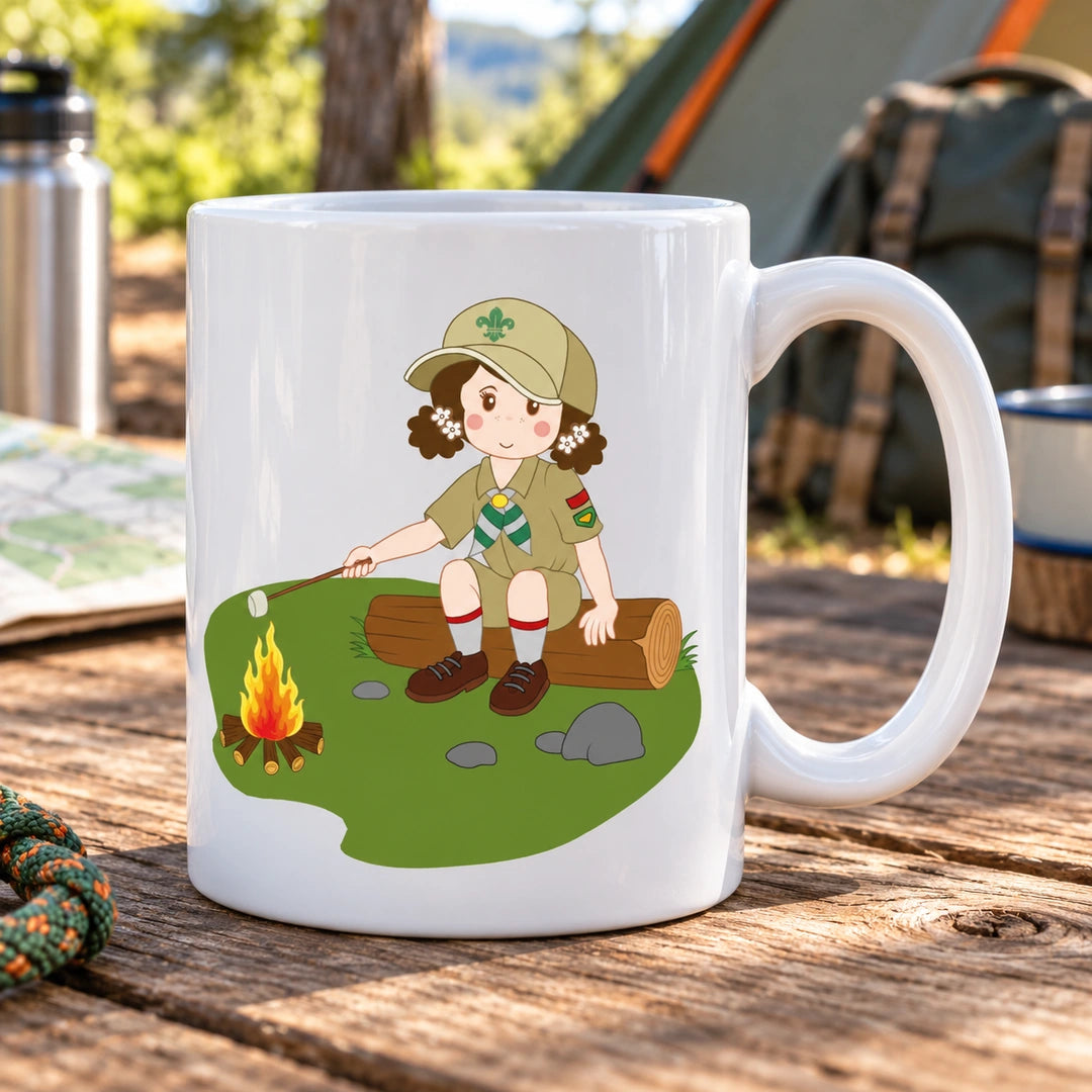 Caneca de Cerâmica Escuteira em ambiente lifestyle | Cucawik