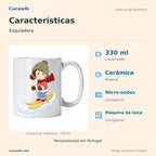Caneca de Cerâmica Esquiadora — Características | Cucawik