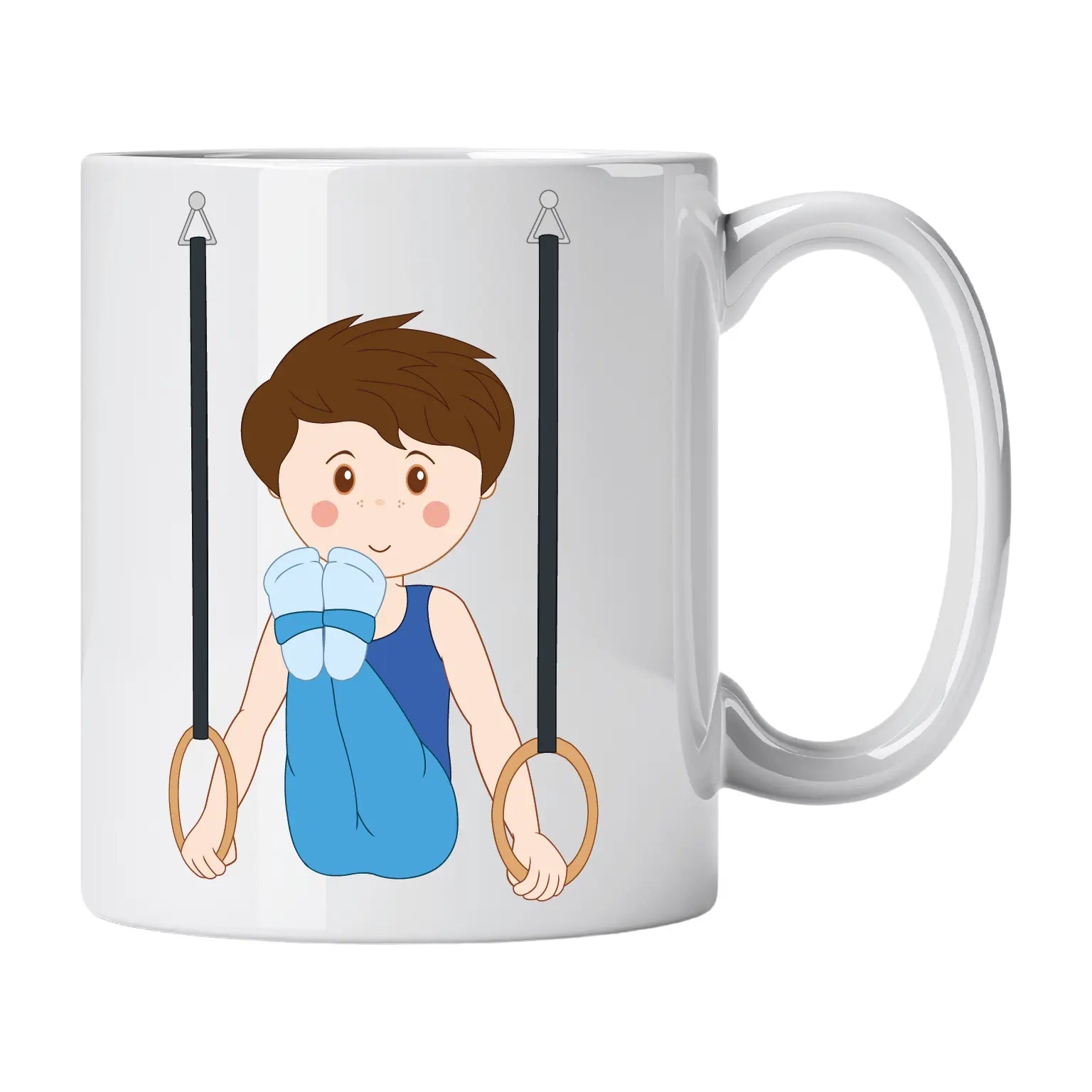 Caneca de Cerâmica Ginástica Artística de Argolas | Cucawik