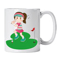 Caneca de Cerâmica Jogadora de Golfe | Cucawik