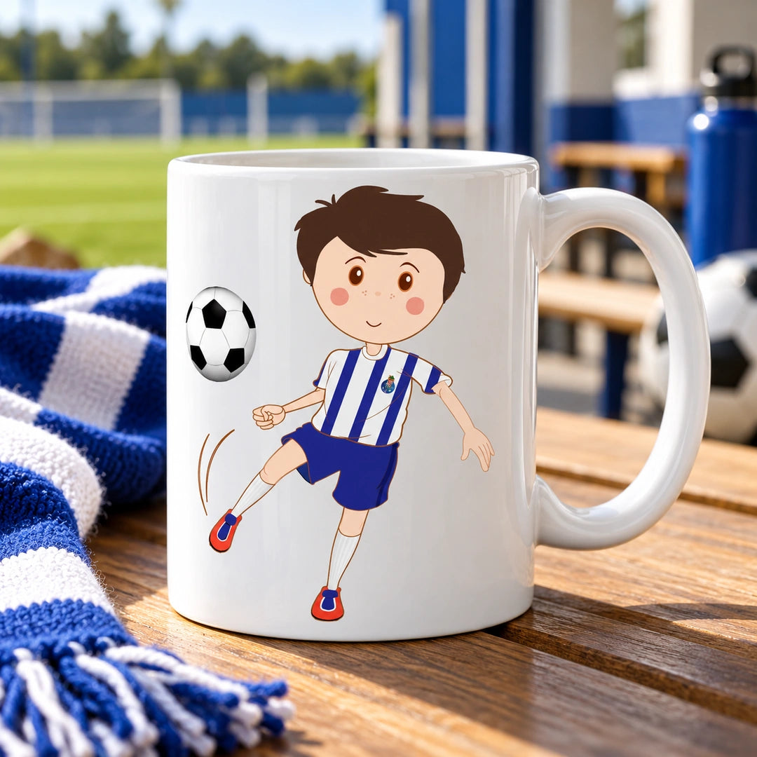 Caneca de Cerâmica Jogador de Futebol do Porto em ambiente lifestyle | Cucawik