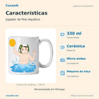Caneca de Cerâmica Jogador de Polo Aquático — Características | Cucawik