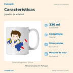 Caneca de Cerâmica Jogador de Voleibol — Características | Cucawik
