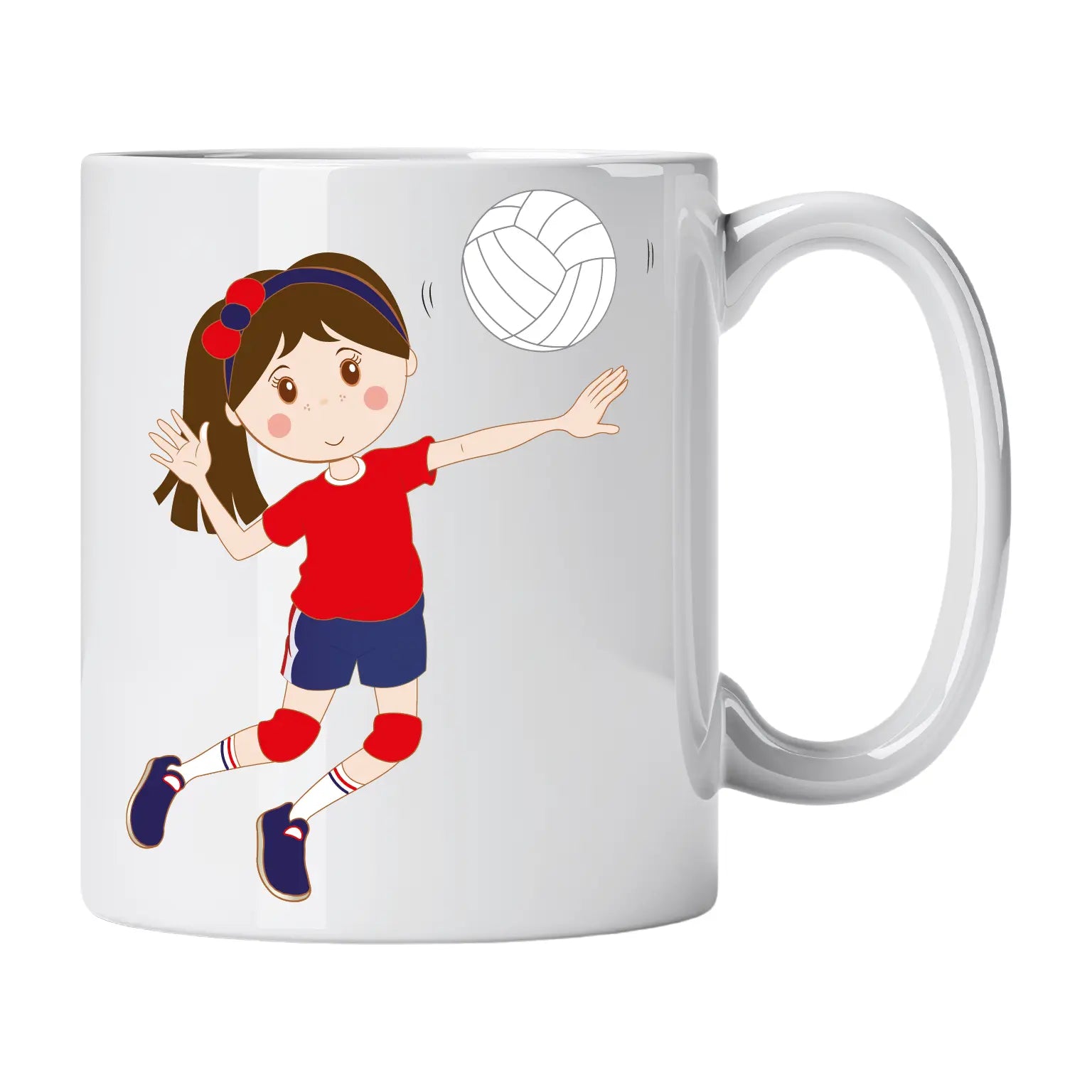 Caneca de Cerâmica Jogadora de Voleibol | Cucawik
