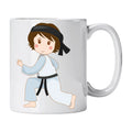 Caneca de Cerâmica Judoca e Karateca Mulher | Cucawik