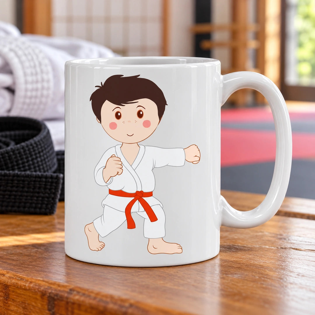 Caneca de Cerâmica Judoca ou Karateca Homem em ambiente lifestyle | Cucawik