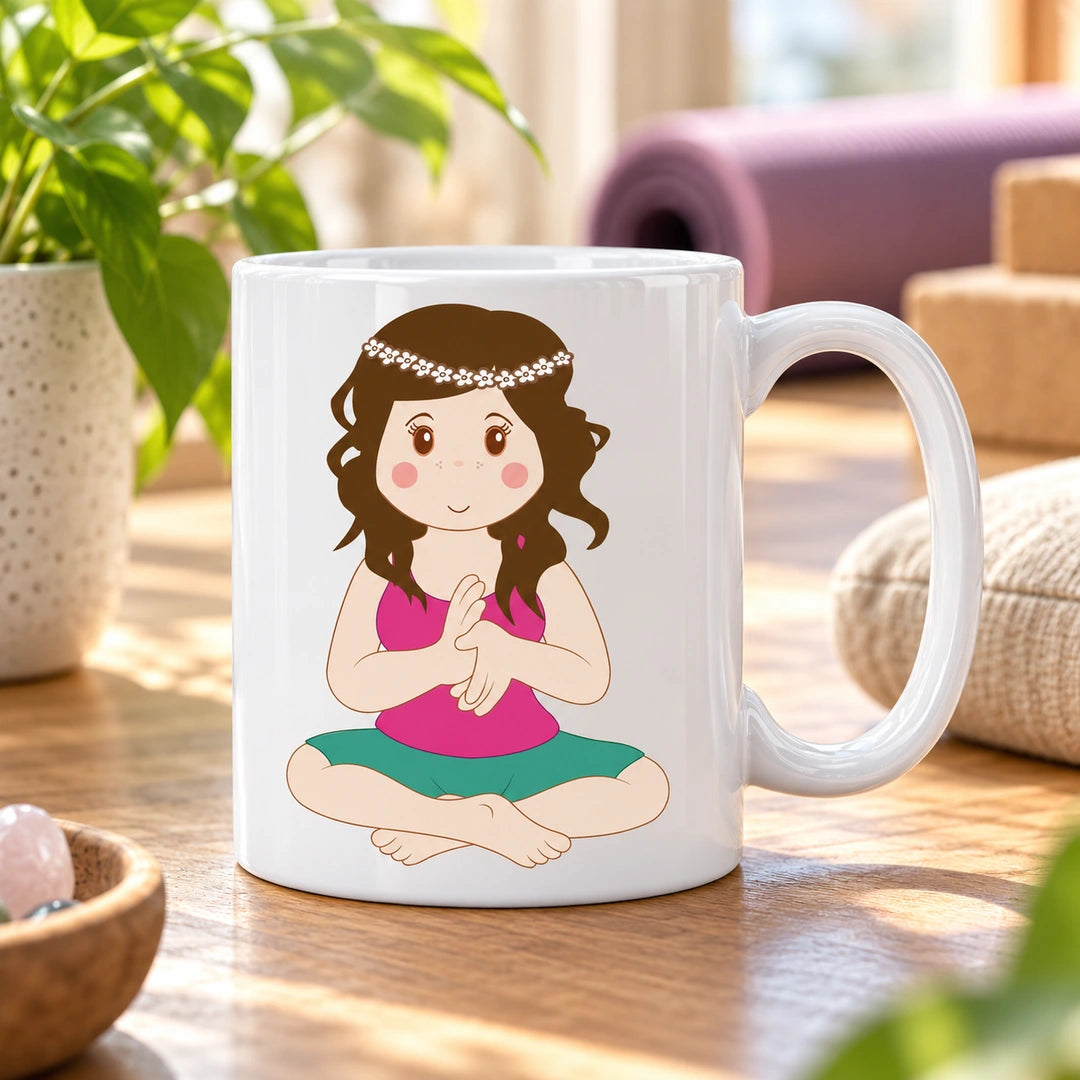 Caneca de Cerâmica Meditação em ambiente lifestyle | Cucawik