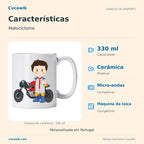 Caneca de Cerâmica Motociclismo — Características | Cucawik