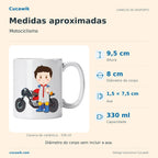 Caneca de Cerâmica Motociclismo — Medidas aproximadas | Cucawik