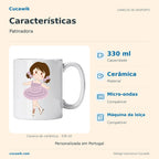 Caneca de Cerâmica Patinadora — Características | Cucawik