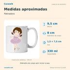 Caneca de Cerâmica Patinadora — Medidas aproximadas | Cucawik