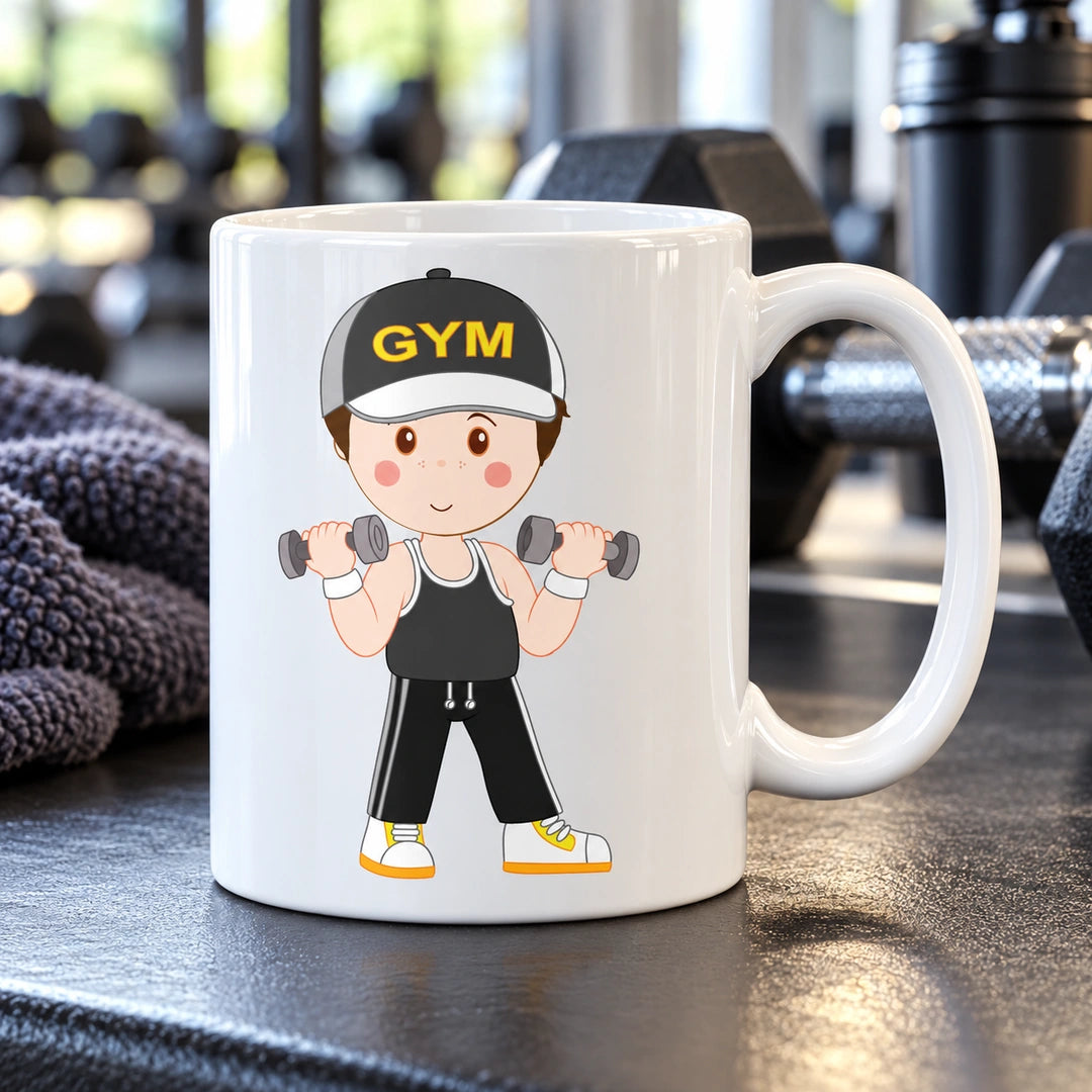 Caneca de Cerâmica Personal Trainer Homem em ambiente lifestyle | Cucawik