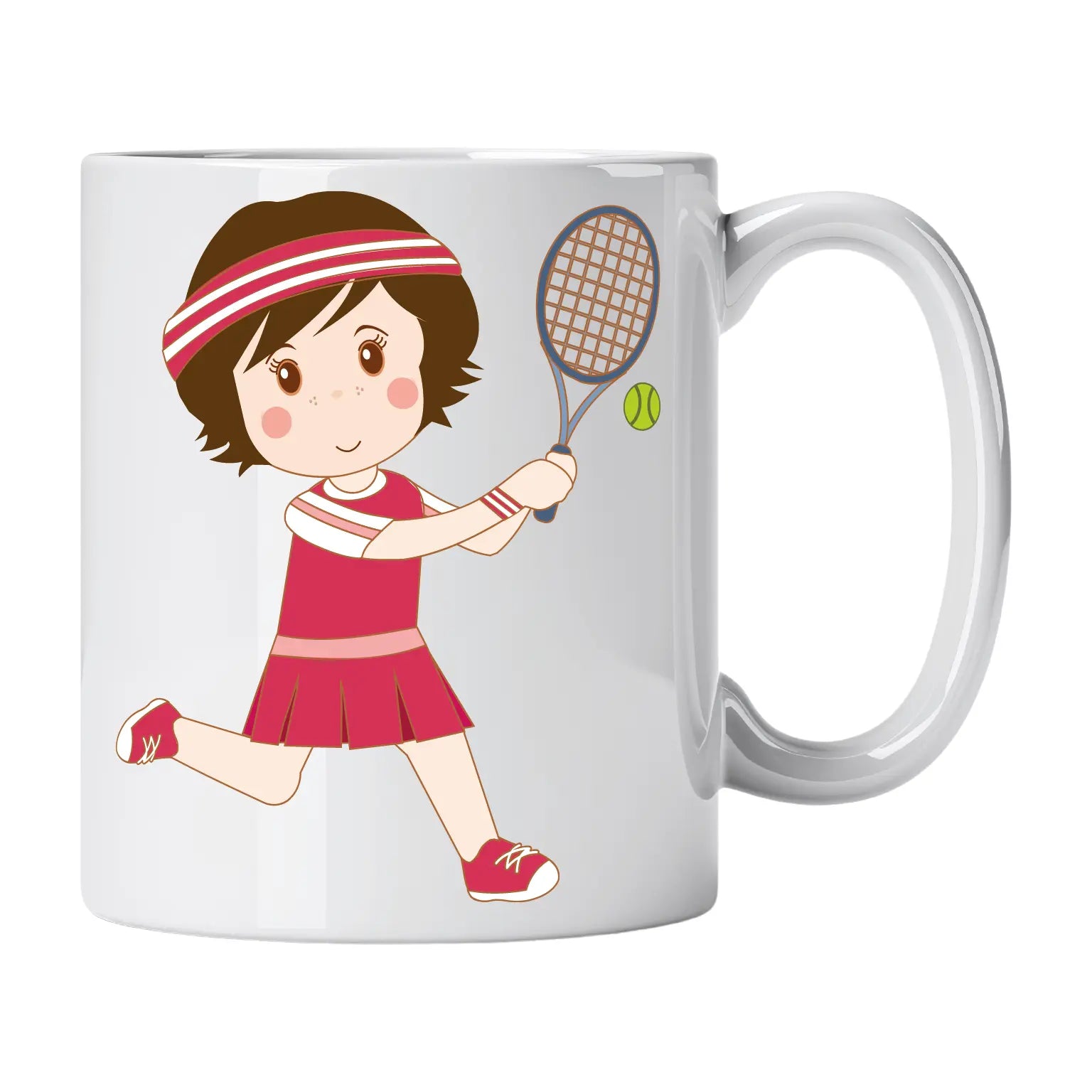Caneca de Cerâmica Jogadora de Ténis | Cucawik