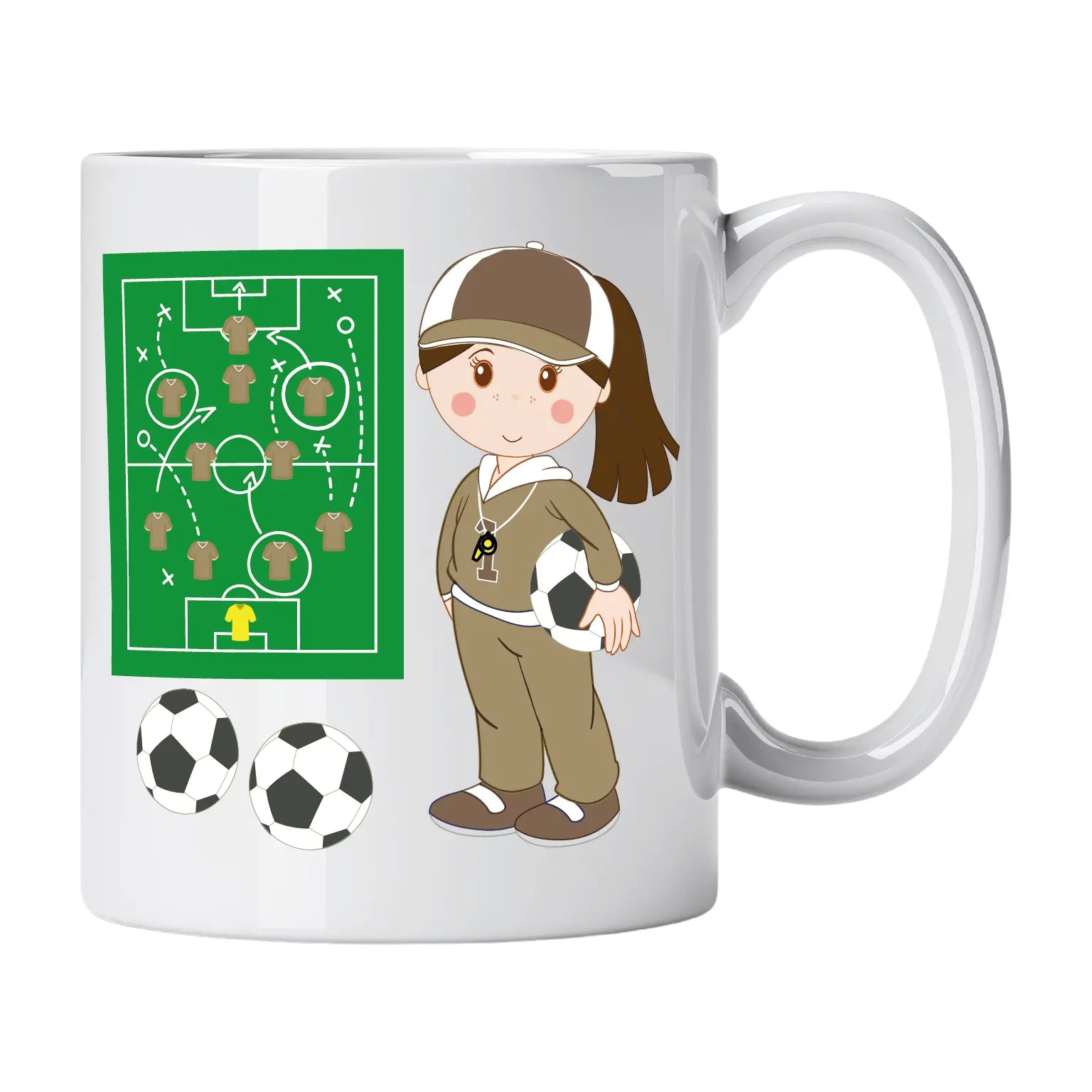 Caneca de Cerâmica Treinadora de Futebol | Cucawik