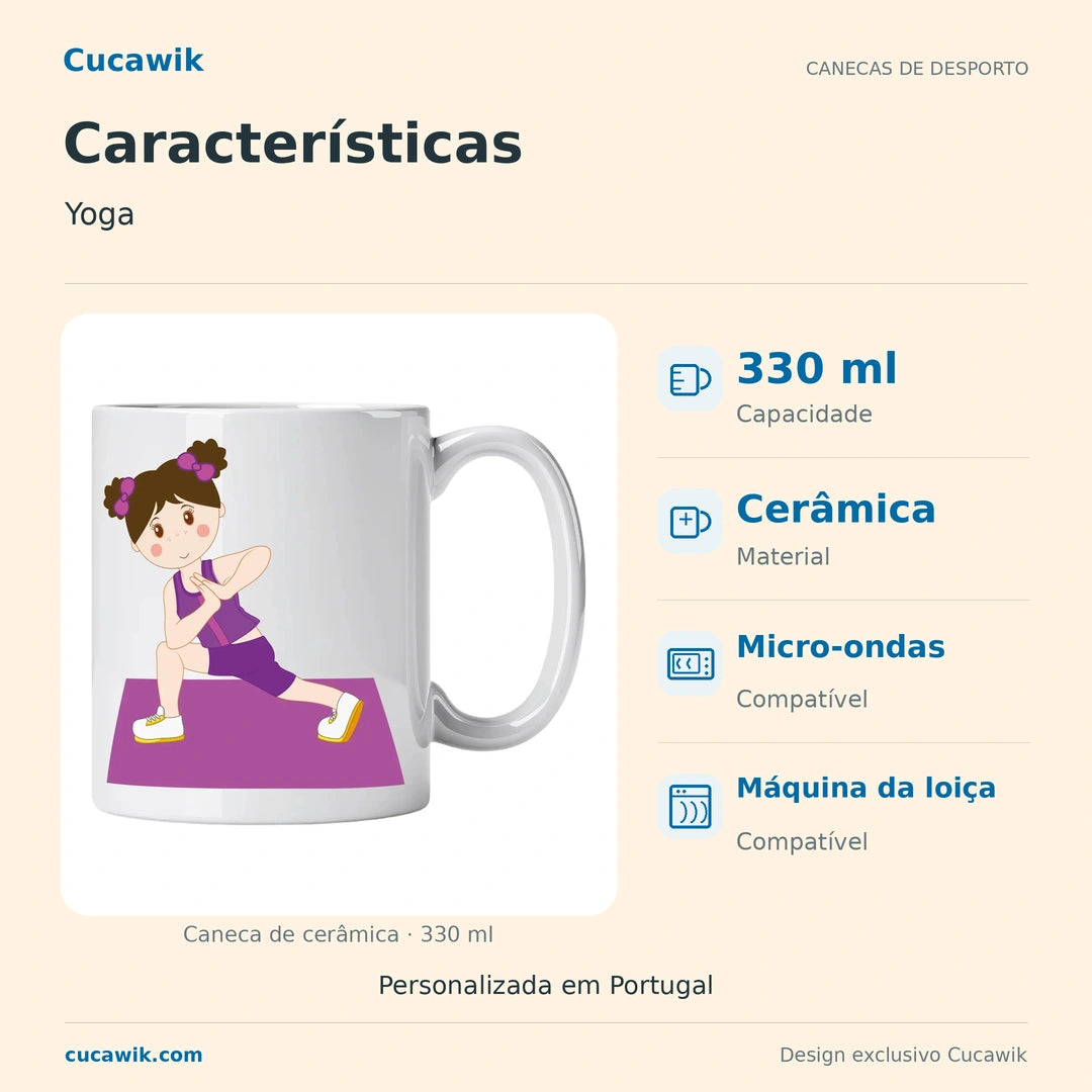 Caneca de Cerâmica Yoga — Características | Cucawik