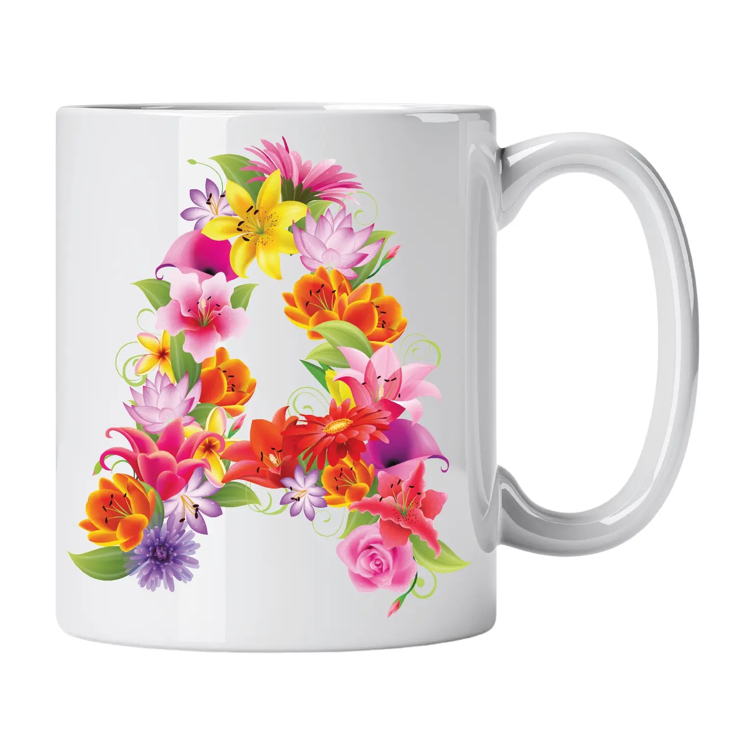 Caneca com Letra de Flores A Cucawik - Cucawik