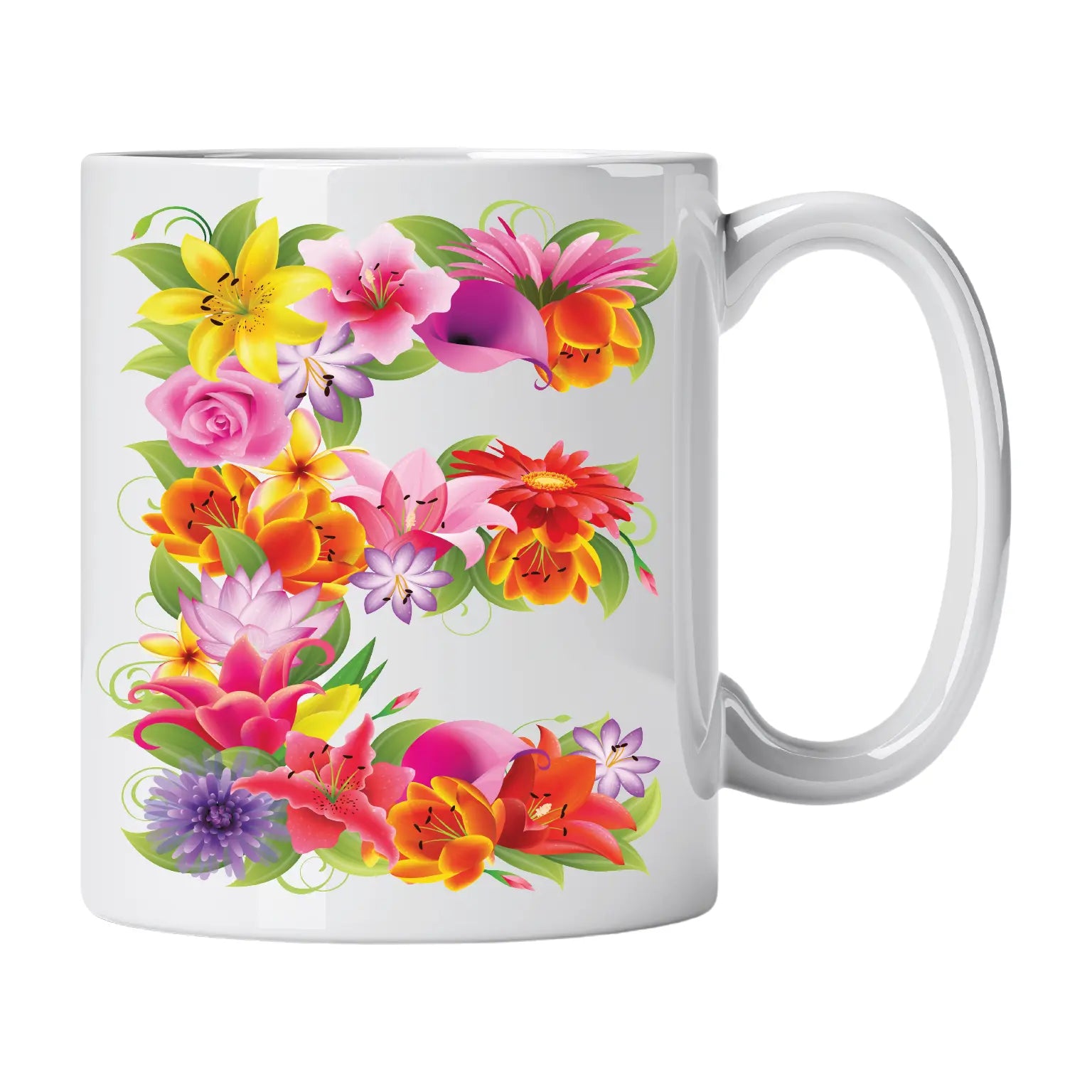 Caneca com Letra de Flores E Cucawik - Cucawik