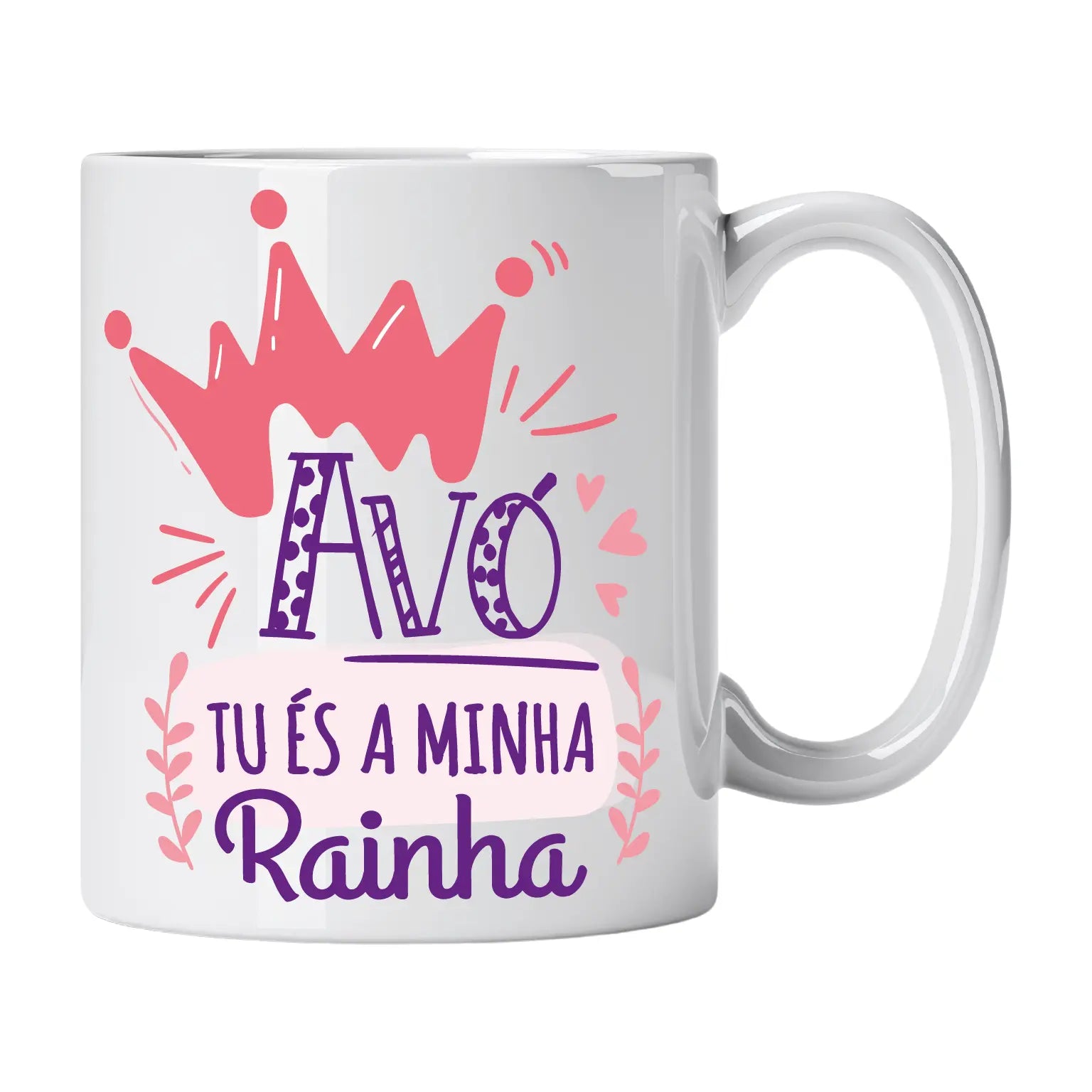 Caneca com Frase "Avó; Tu És a Minha Rainha" Cucawik - Cucawik