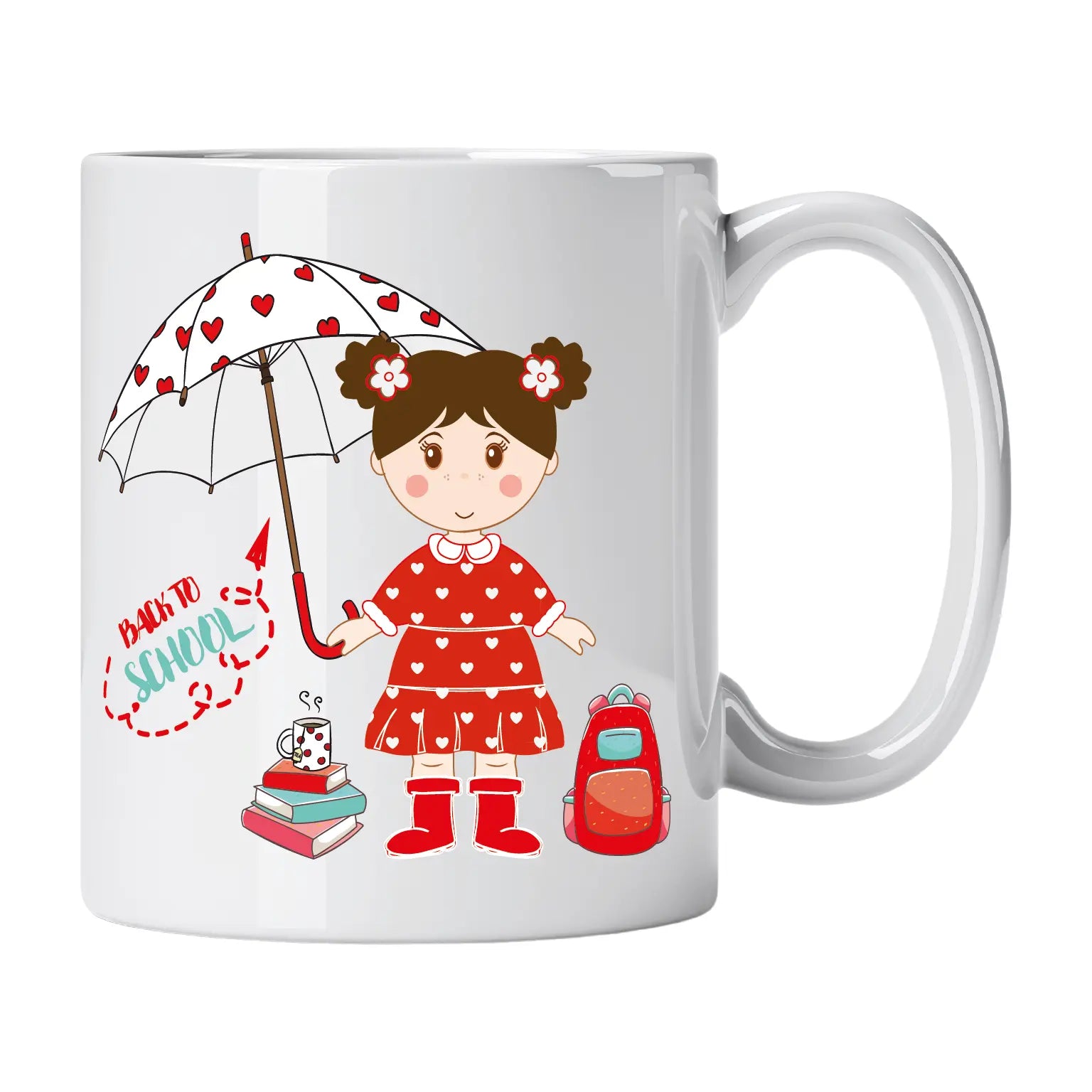 Caneca com Boneca e Frase "Back to School" Cucawik - Cucawik