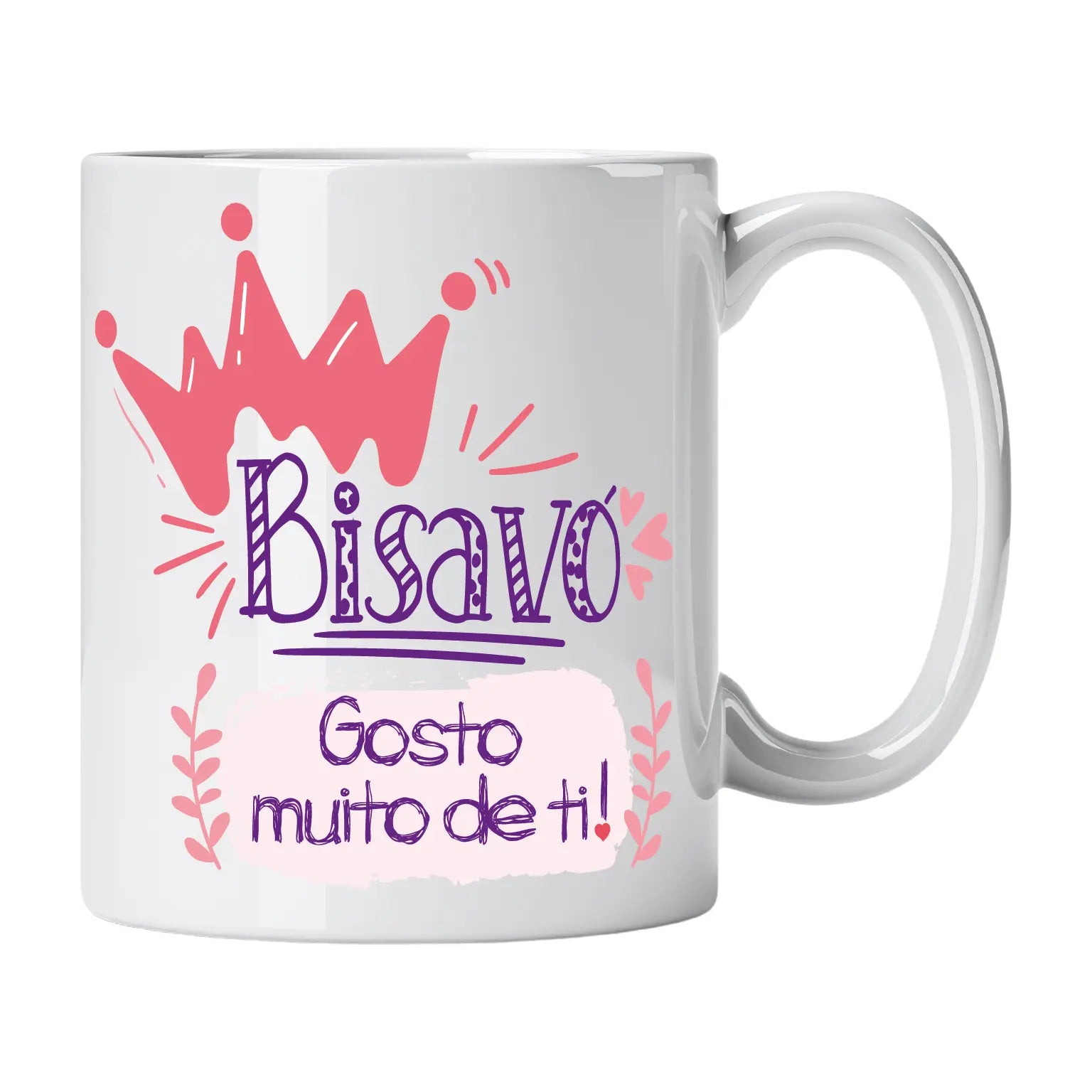 Caneca com Frase "Bisavó Gosto Muito de Ti!" Cucawik - Cucawik