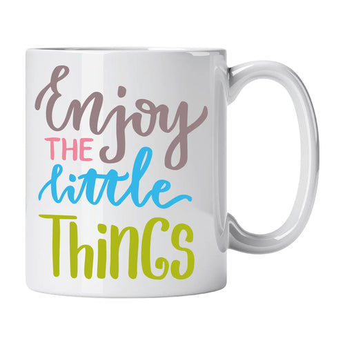 Caneca com Frase "Enjoy the Little Things" Cucawik - Cucawik