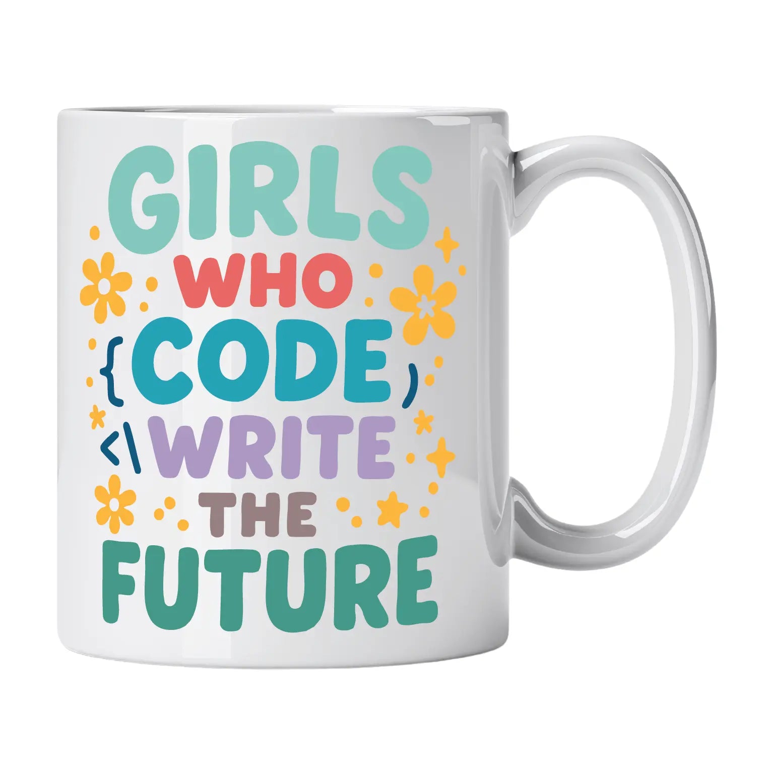 Caneca com Frase "Girls Who Code Write the Future" Cucawik - Cucawik