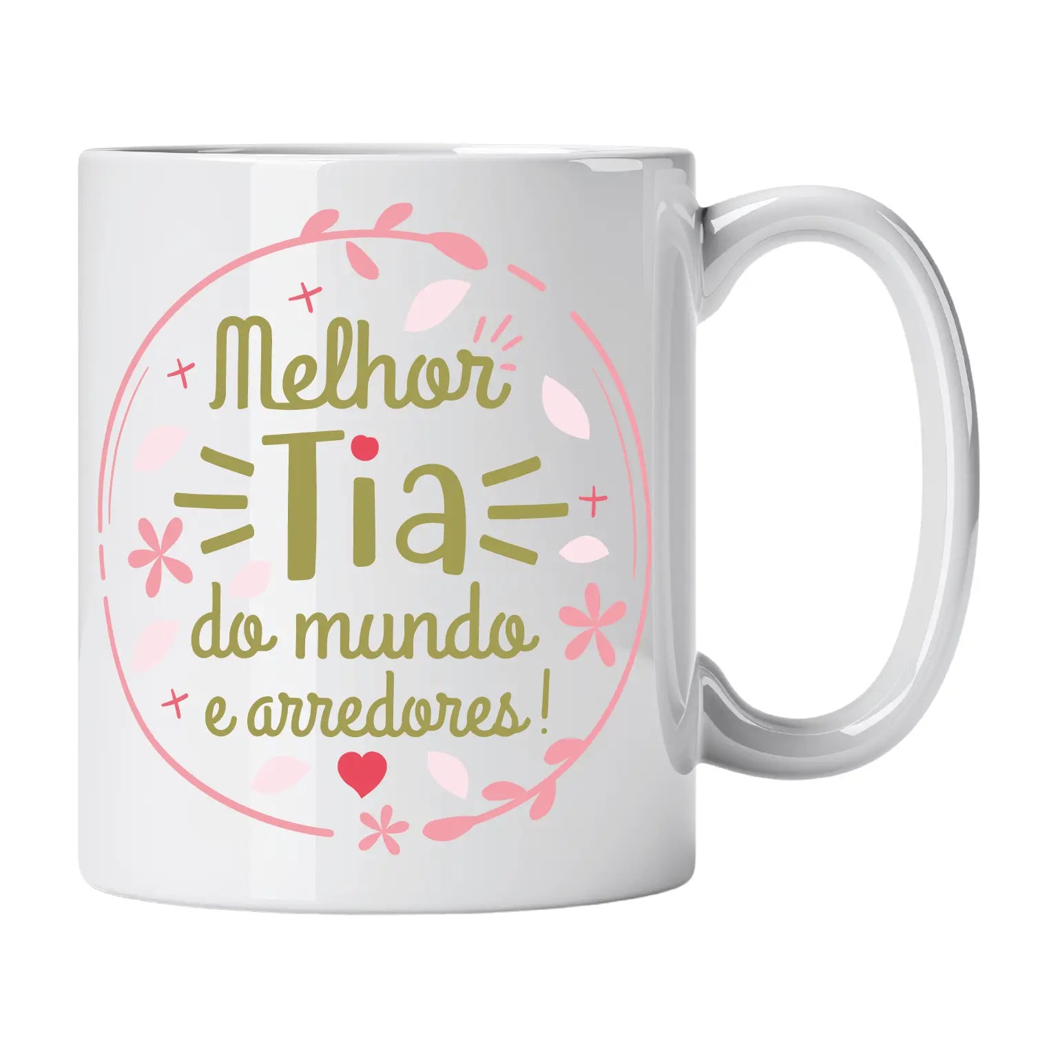 Caneca com Frase "Melhor Tia do Mundo e Arredores!" Cucawik - Cucawik