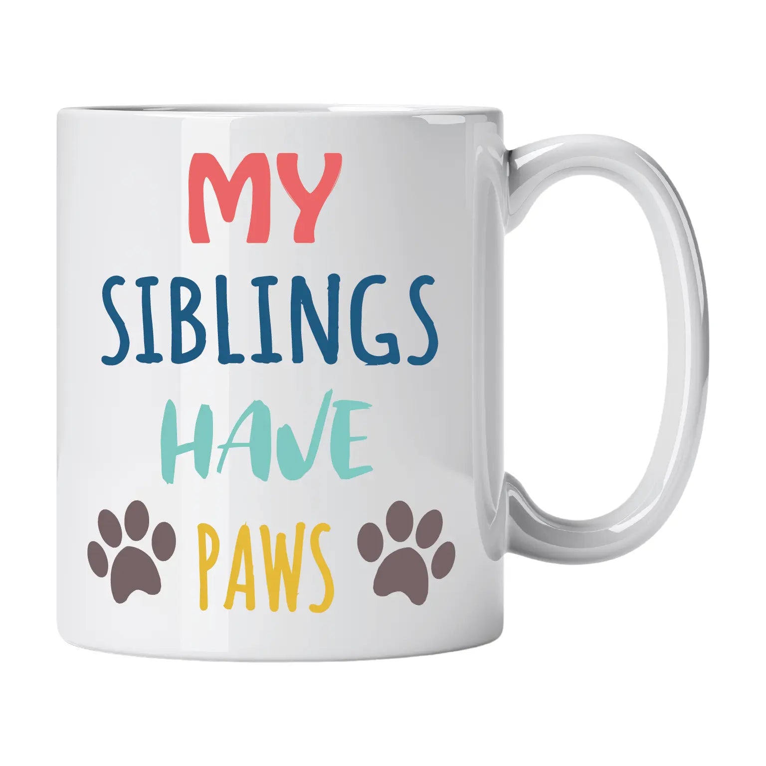 Caneca com Frase "My Siblings Have Paws" Cucawik - Cucawik