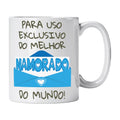 Caneca com Frase "Para Uso Exclusivo do Melhor Namorado do Mundo" Cucawik - Cucawik