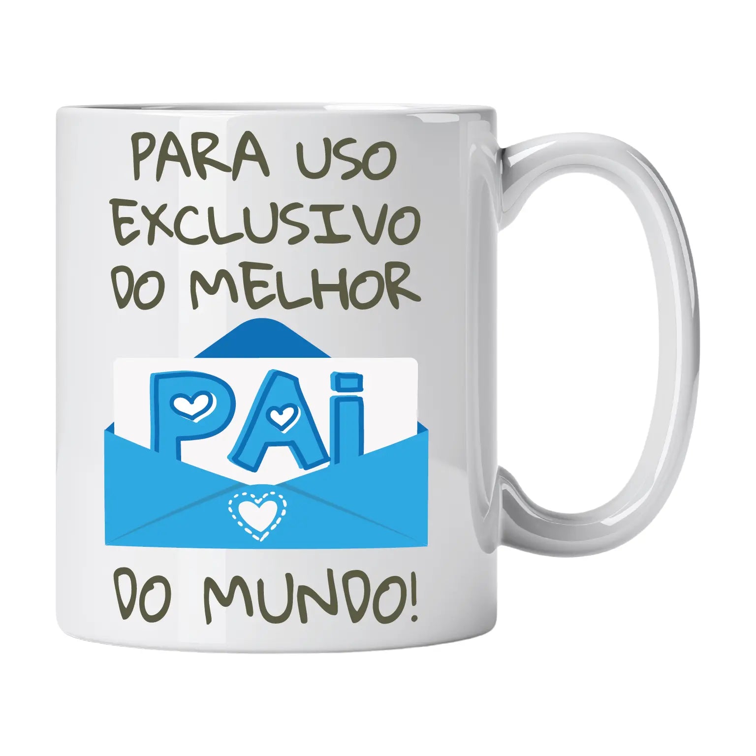 Caneca com Frase "Para Uso Exclusivo do Melhor Pai do Mundo!" Cucawik - Cucawik