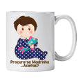 Caneca com Menino e Frase "Procura-se Madrinha... Aceitas?" Cucawik - Cucawik