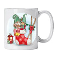 Caneca com Gnomo e Gnoma na Meia de Natal | Cucawik