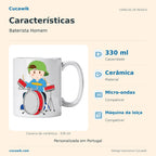 Caneca de Cerâmica Baterista Homem — Características | Cucawik