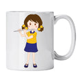 Caneca de Cerâmica Flautista Mulher | Cucawik