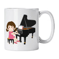 Caneca de Cerâmica Pianista Mulher | Cucawik
