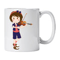 Caneca de Cerâmica Violinista Mulher | Cucawik