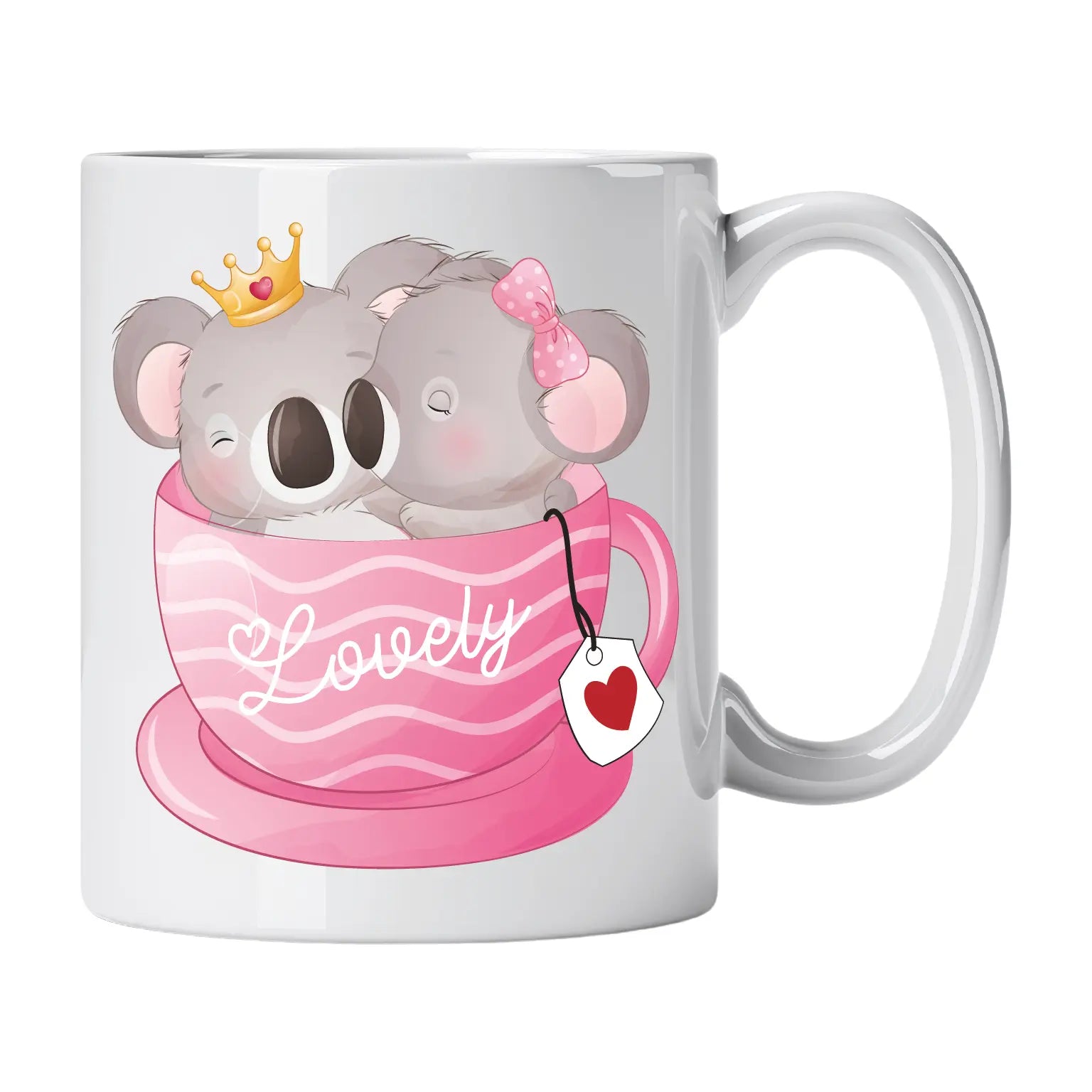 Caneca de Namorados com Coalas na Chávena | Cucawik