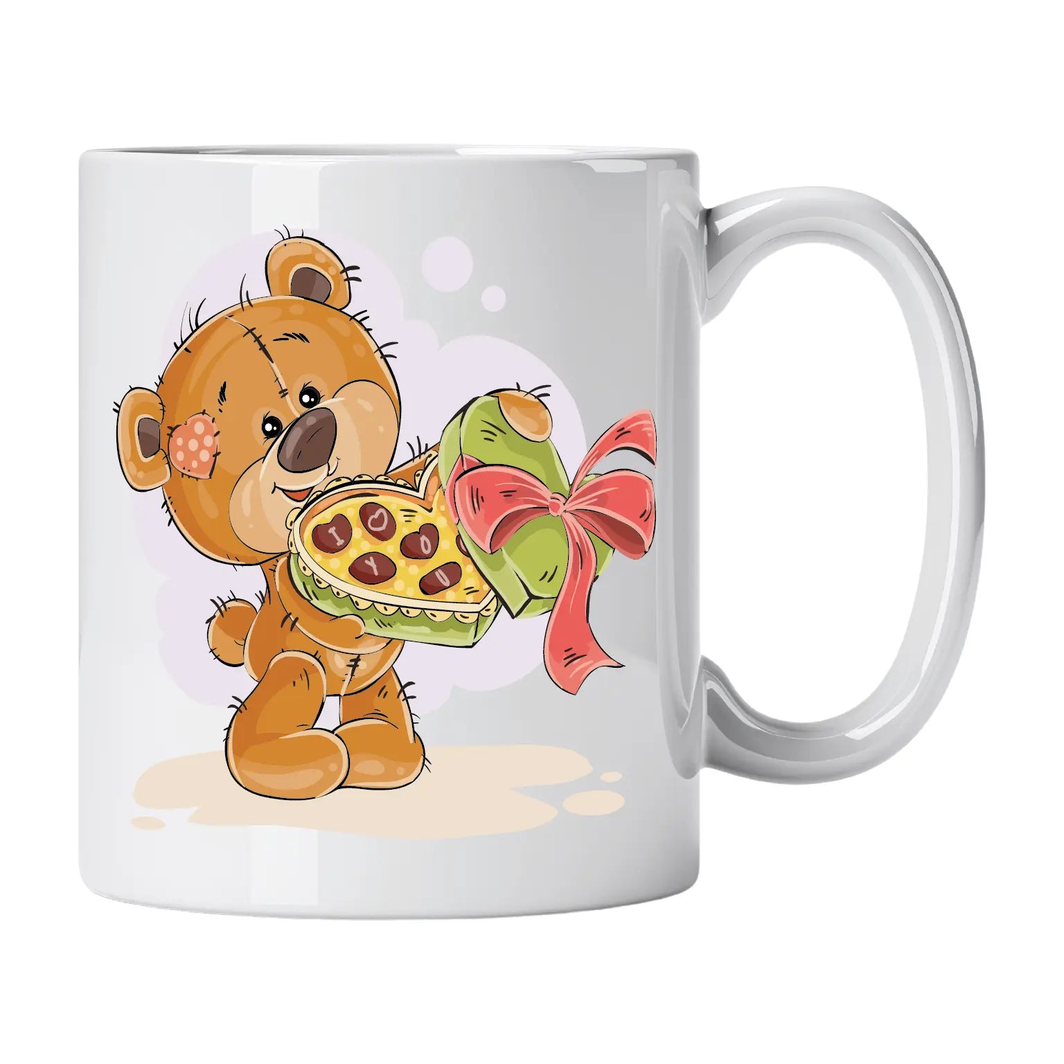 Caneca de Namorados com Urso e Caixa de Bombons | Cucawik