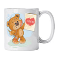 Caneca de Namorados com Urso e Postal de Amor | Cucawik