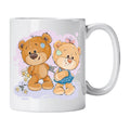 Caneca de Namorados com Ursos e Flores | Cucawik