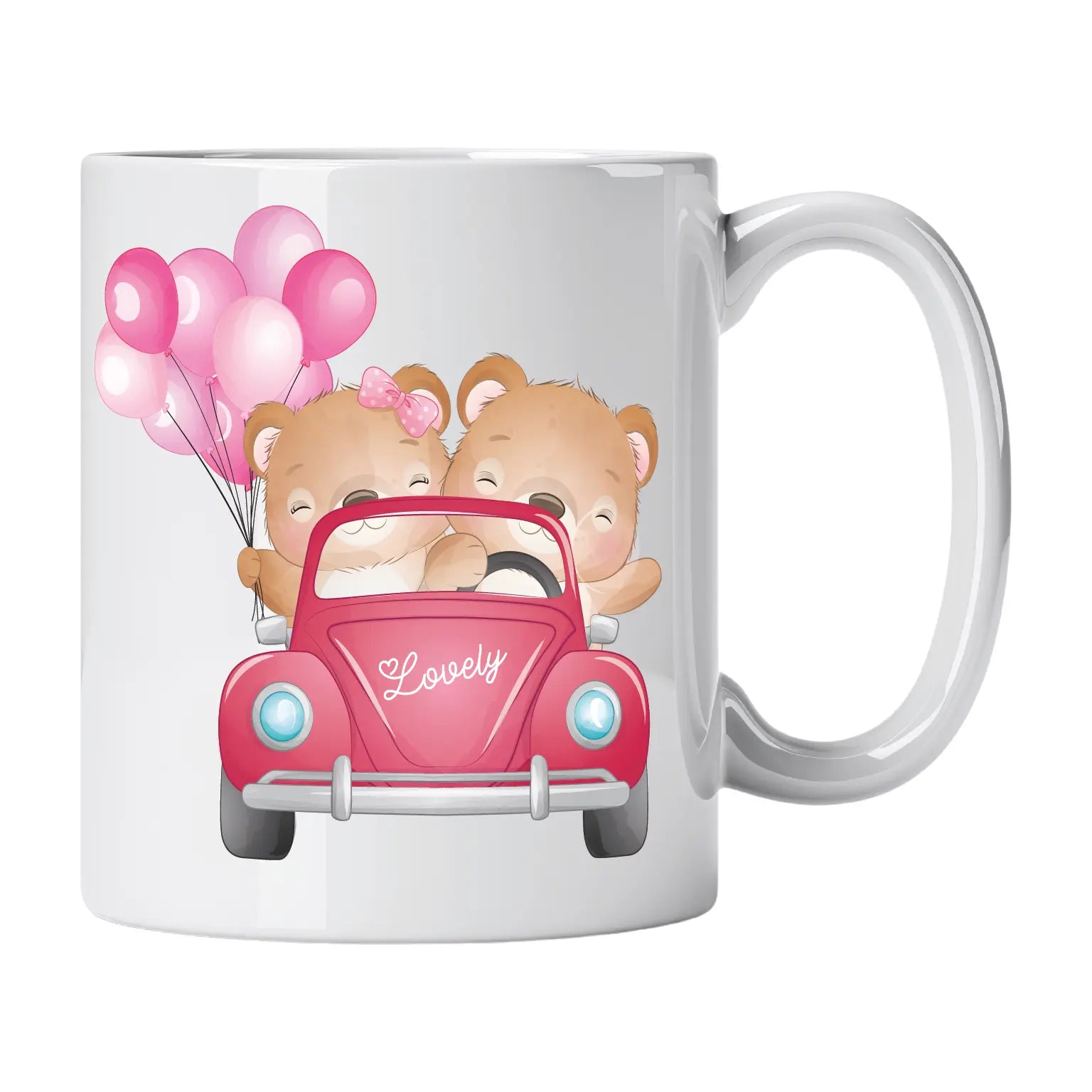 Caneca de Namorados com Ursos no Carro | Cucawik