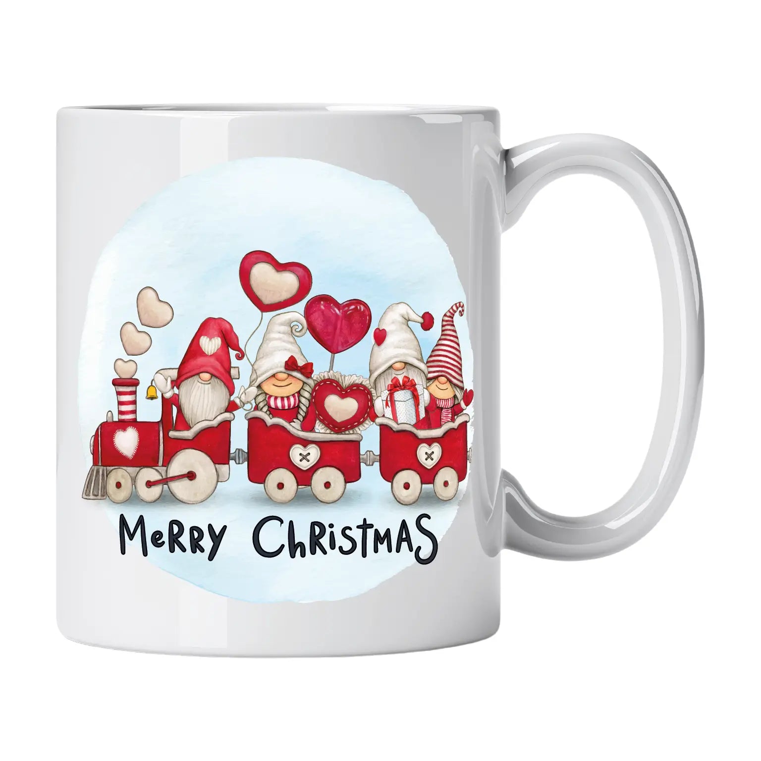Caneca com Gnomos de Natal no Comboio | Cucawik