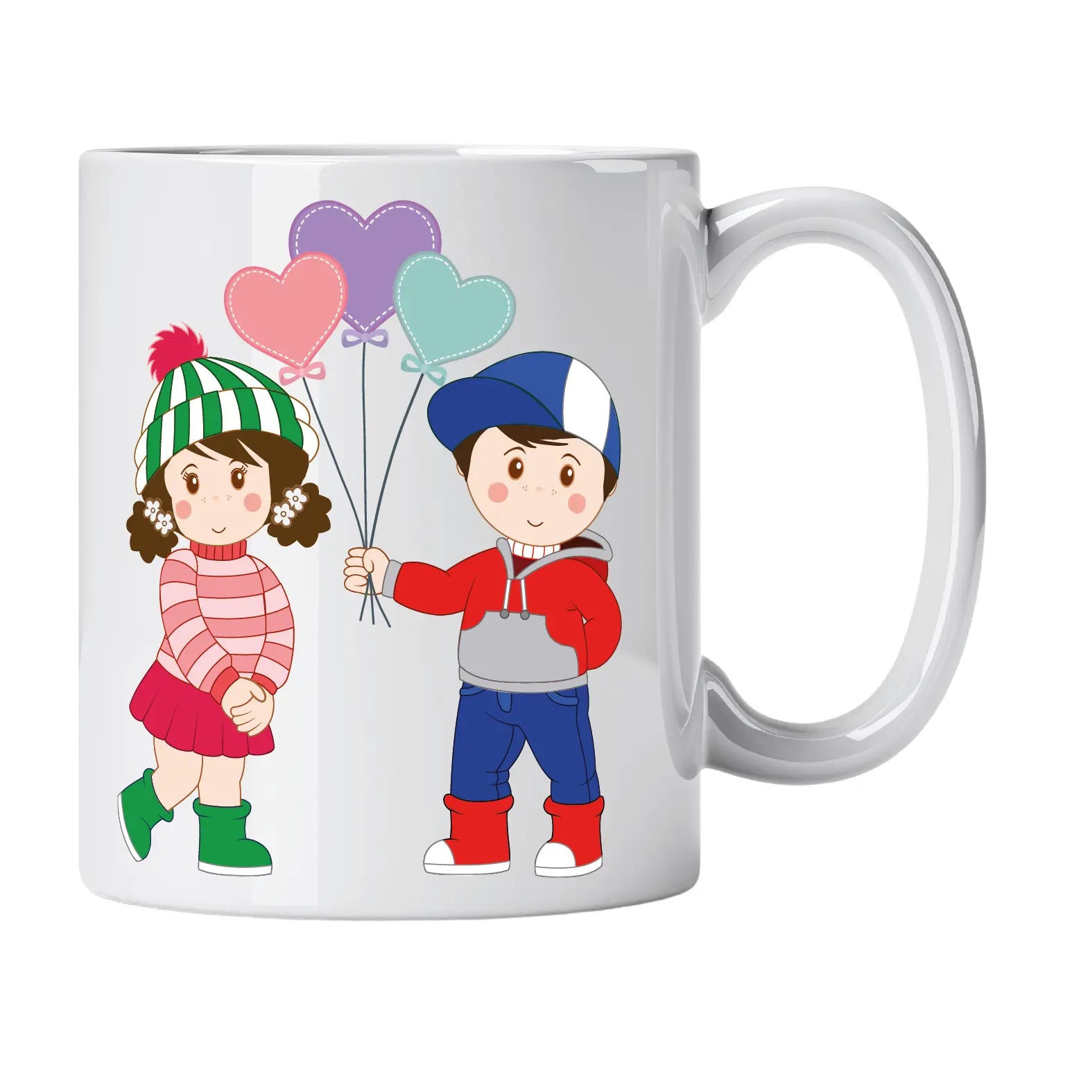 Caneca de Namorados com Balões | Cucawik