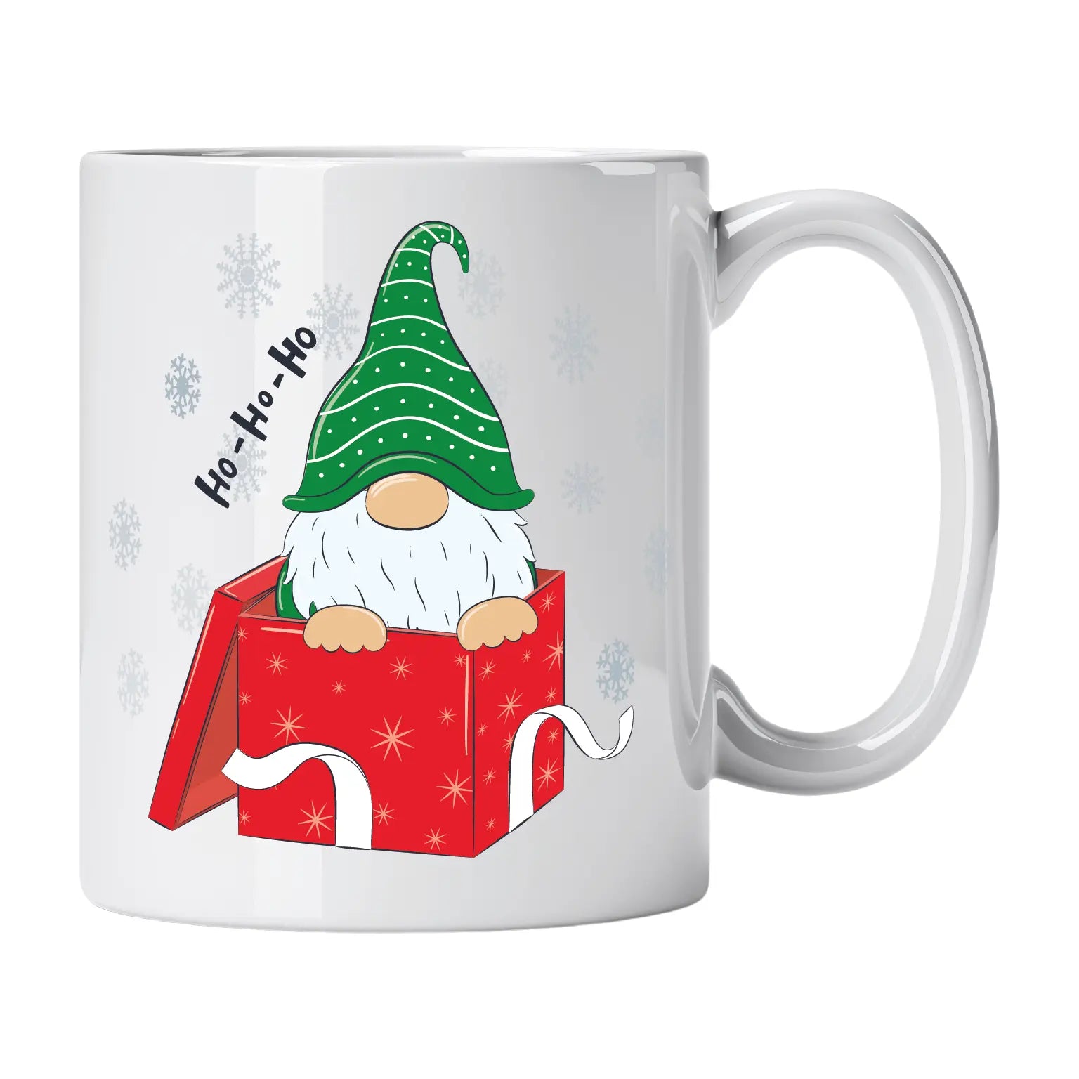 Caneca com Gnomo de Natal na Caixa Presente "Oh-Oh-Oh" | Cucawik
